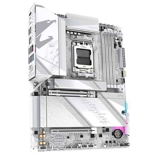 GIGABYTE X870 AORUS ELITE X3D ICE Scheda Madre - Supporta CPU AMD Ryzen 9000, VRM digitale 16+2+2 fasi, fino a 9000Hz DDR5 (OC), 2xPCIe 5.0 + 2xPCIe 4.0, Wi-Fi 7, LAN 2.5GbE, USB 4 - Scheda madre - Immagine 2