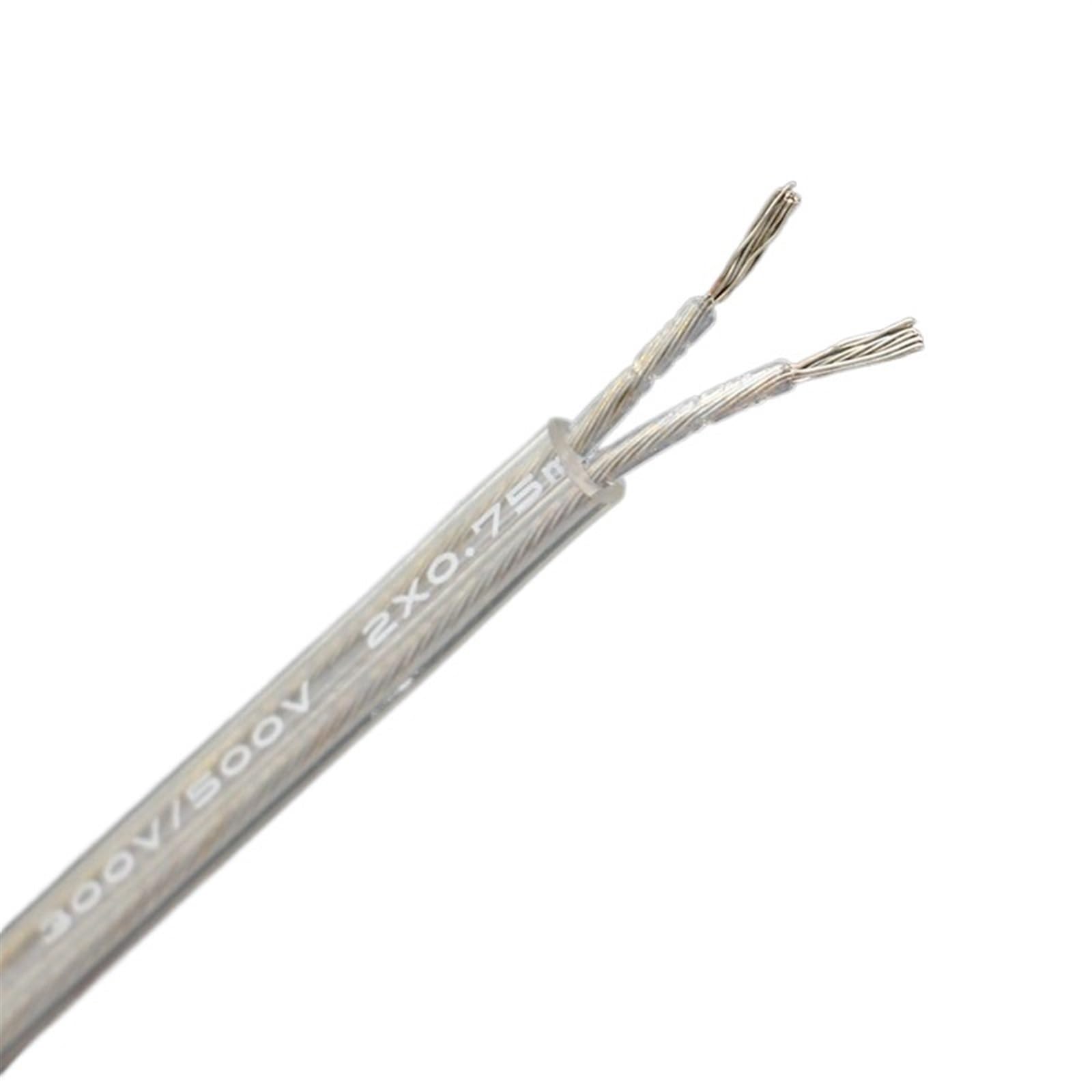 Cavo di prolunga Flessibile, Cavo di prolunga. Cavo di Alimentazione Trasparente 250V Cavi elettrici Trasparenti Filo Isolante Flessibile Rotondo(3 Core,20meter)