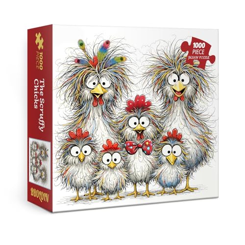  Fantasy Chicken Puzzles for Adults 1000 Pieces, - image 1