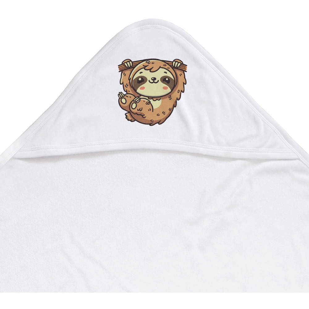 Azeeda 'Cute Baby Sloth' Baby Hooded Towel (HT00035837)