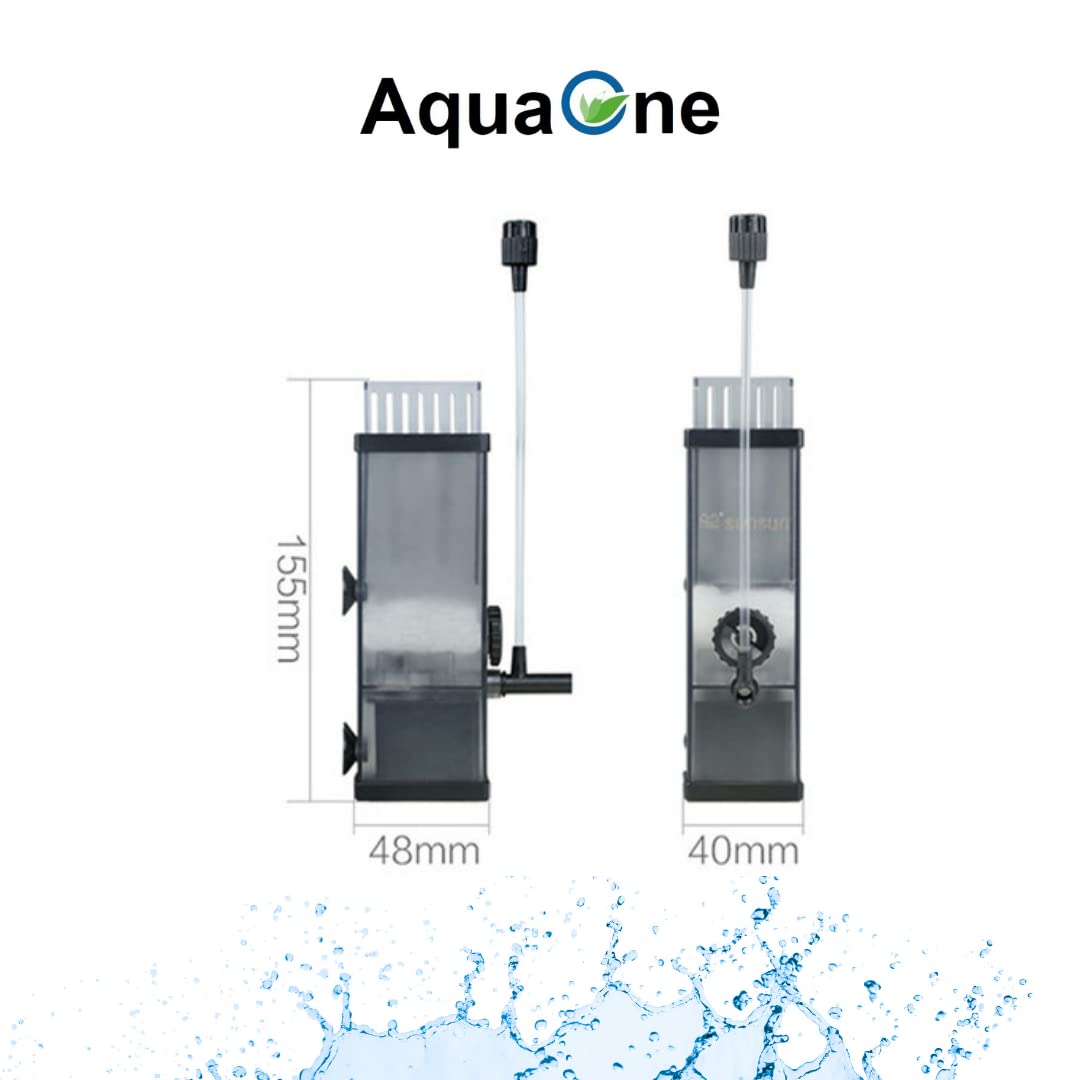 AquaOne Aquarium Skimmer JY 03 Oberflächenskimmer mit Pumpe I Oberflächenabsauger für Aquarien 300 L/h I Innenfilter Filter Aquariumfilter Nano Aquarium Zubehör