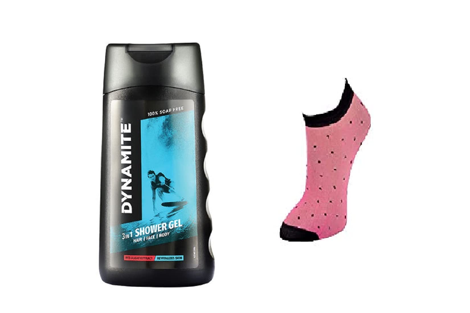 Amway - Dynamite 3 in 1 Shower Gel - 250 ml and women thin socks [free size] [Assorted Colors]-image-28