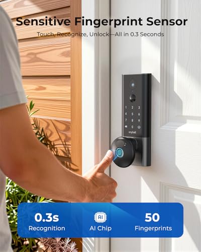 Smart Biometric Front Door Lock with Camera