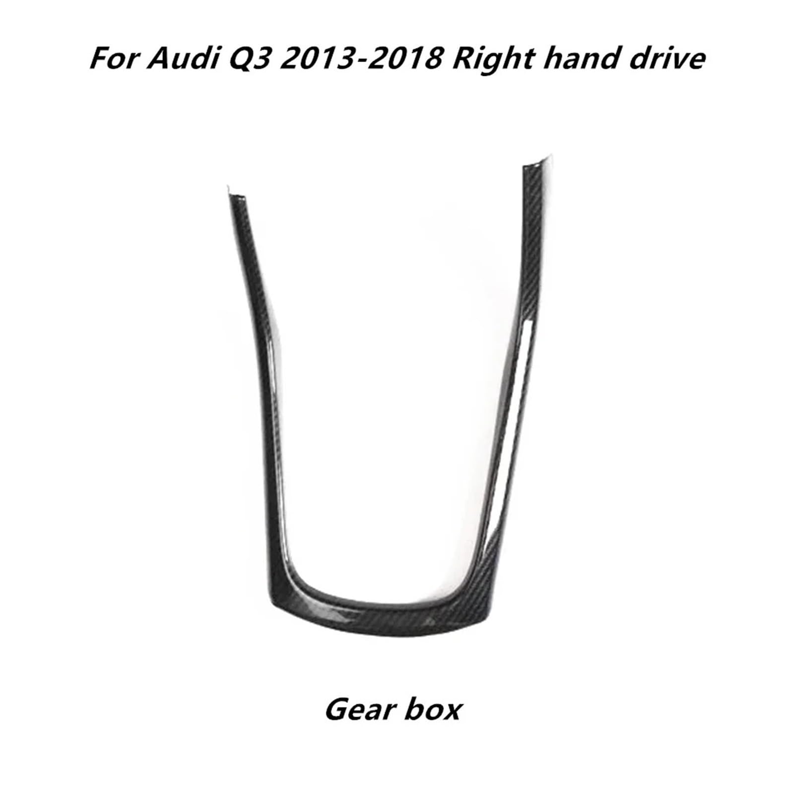 Konsola Środkowa Pasuje do Audi Q3 2013 2014 2015 2016 2017 18 Dekoracja wnętrza Konsola środkowa Panel dźwigni zmiany biegów Naklejka ABS(Black ABS 3PCS)