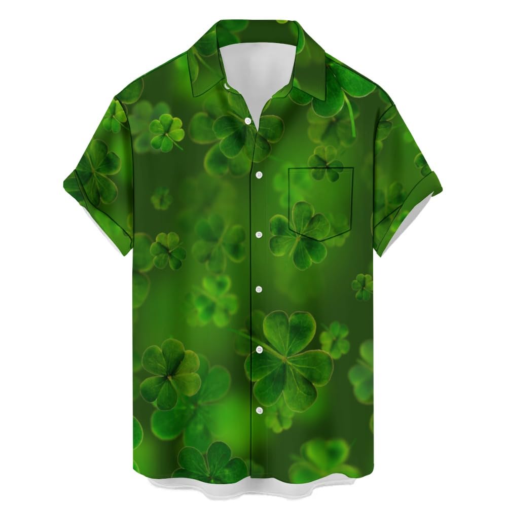 wihnsinop Men's Shirts Carnival Bowling Short Sleeve Button Down Floral Vacation Hawaiian Shirt