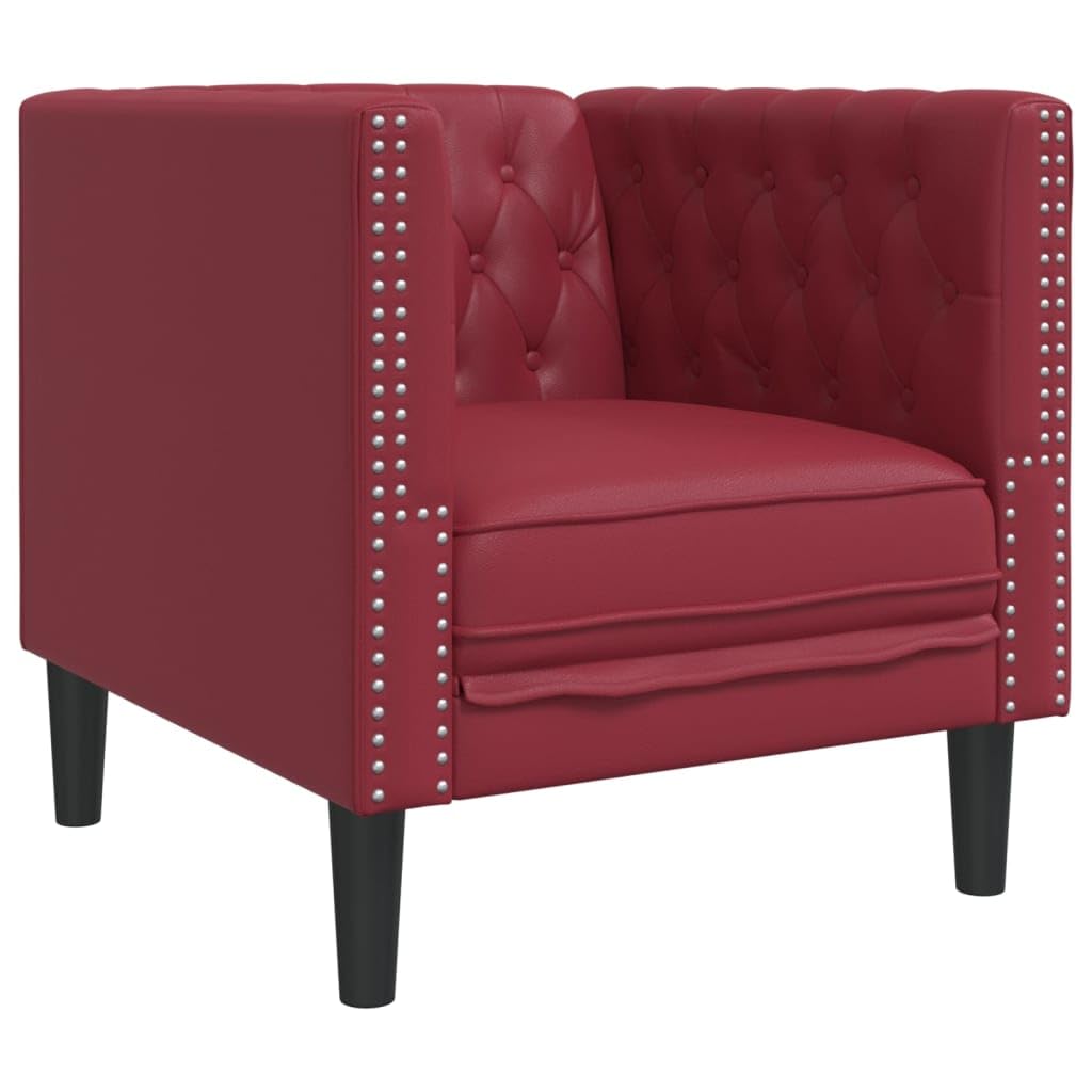 Zestaw Divani Chesterfield 3-częściowy zestaw do winiarstwa, imitacja skóry