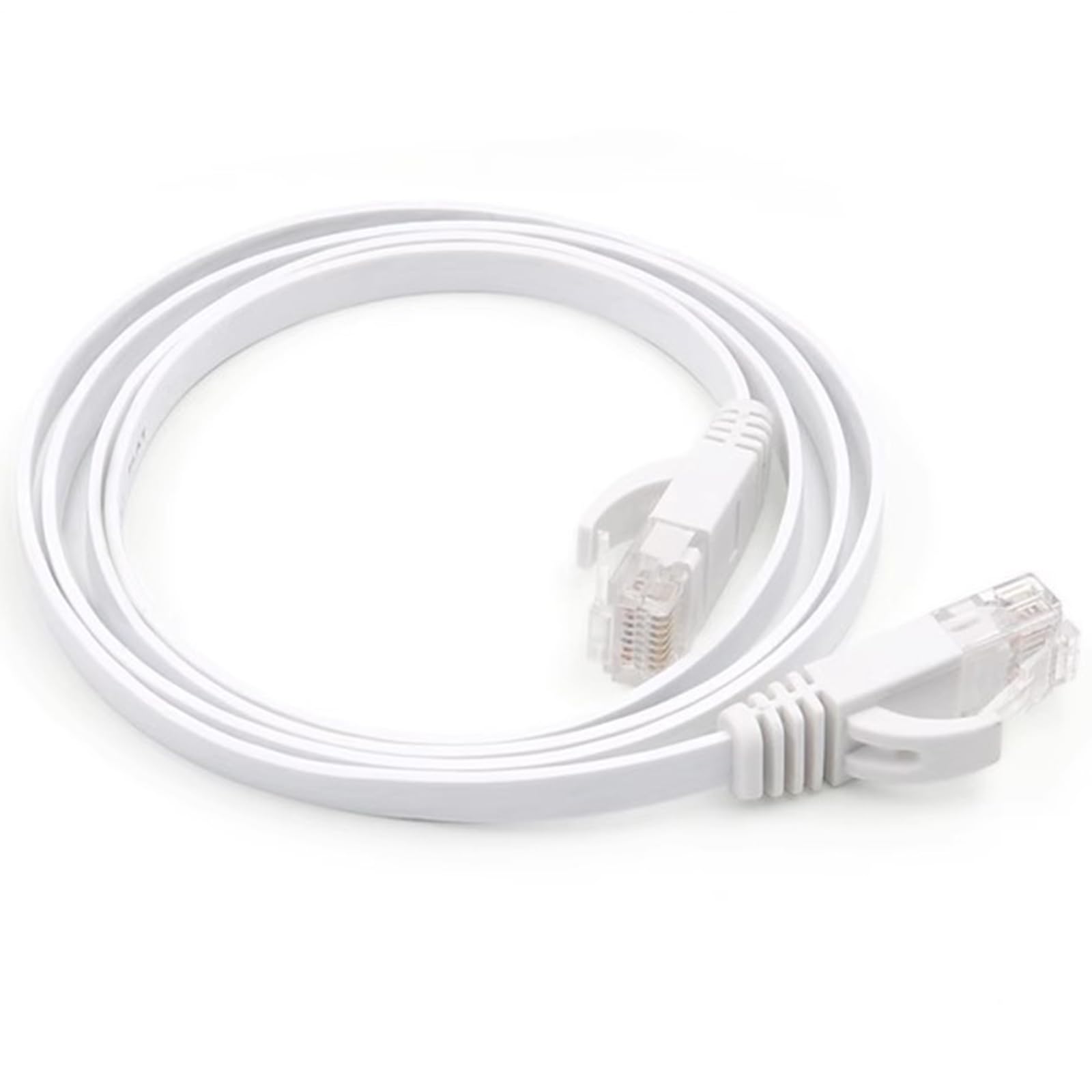 Lizbin Cat 6 Ethernet Cable, 3 ft Network Internet Cable 1Gpbs Transfer Speed, 1 Meter Computer Solid Patch Cord for Router, Modem, TV, Printer, Laptop (White)