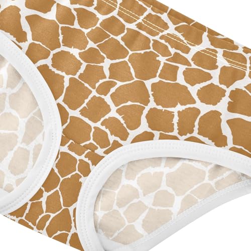 Girls' Underwear Giraffe Print Cotton Stretch Comfort Toddler Panties4