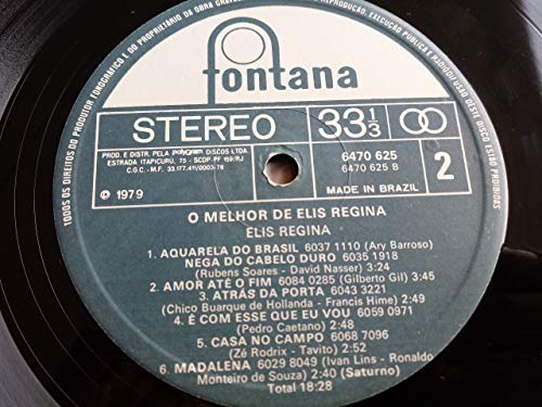 O Melhor de Elis Regina, 1979 [LP]