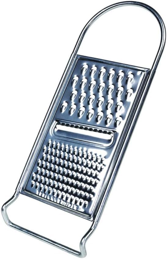 Stainless Steel Kitchen Grater 3 Way Flat Hand Grater Cheese Nutmeg Zest with Handle, Sharp Teeth Carrot Potato Peeler Fruit Vegetable Cheese Slicer