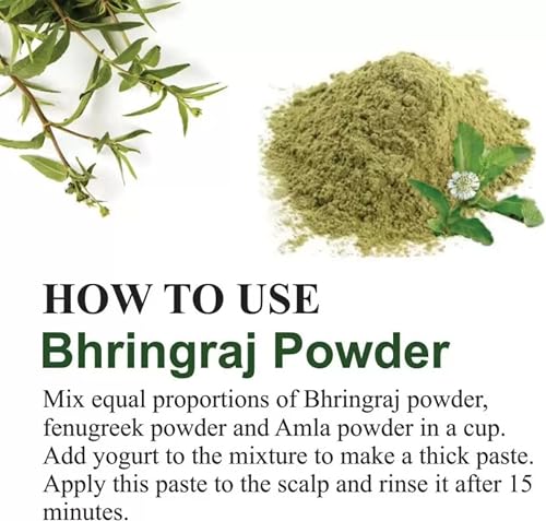 Image of Bioleaf Botanicals Organic Bhringraj & Reetha Powder 200gm - Ayurvedic Hair Care Blend for Strong, Shiny Hair & Scalp Health
