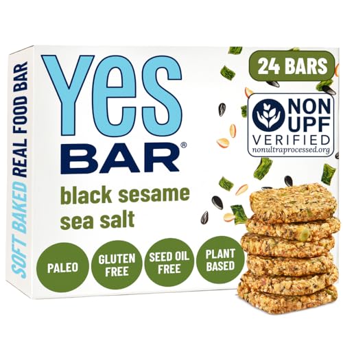 Image of YES Nut Bars - Soft Chewy Healthy Snack Bars (Black Sesame Sea Salt, 24 count)