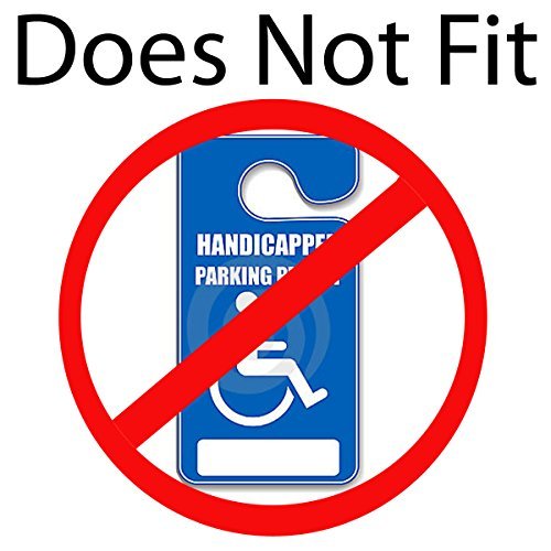 Clear Parking Permit Holder - Durable Vertical Parking Lot Pass Rear View Mirror Hanger - for Small Stickers and Passes - for Car or Truck by Specialist ID (1 Single)