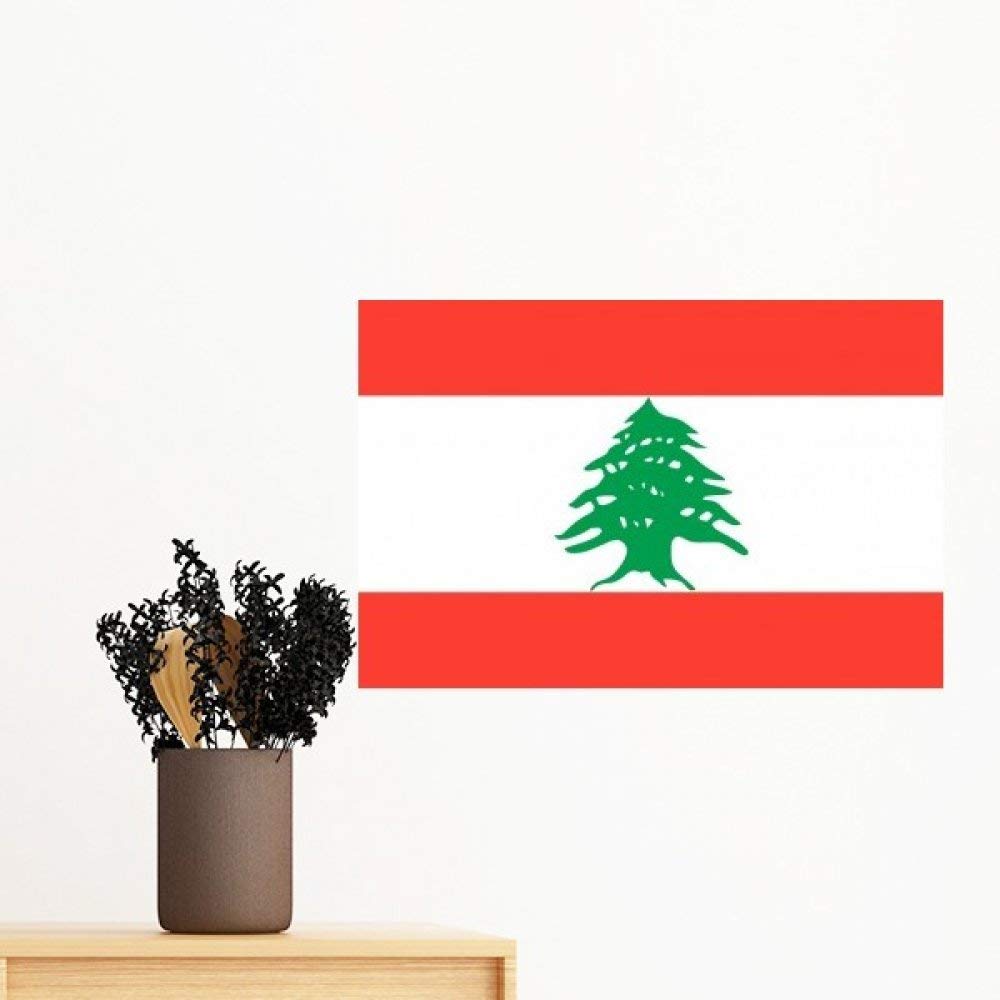 Autocollant mural Liban drapeau national motif pays stickers chambre