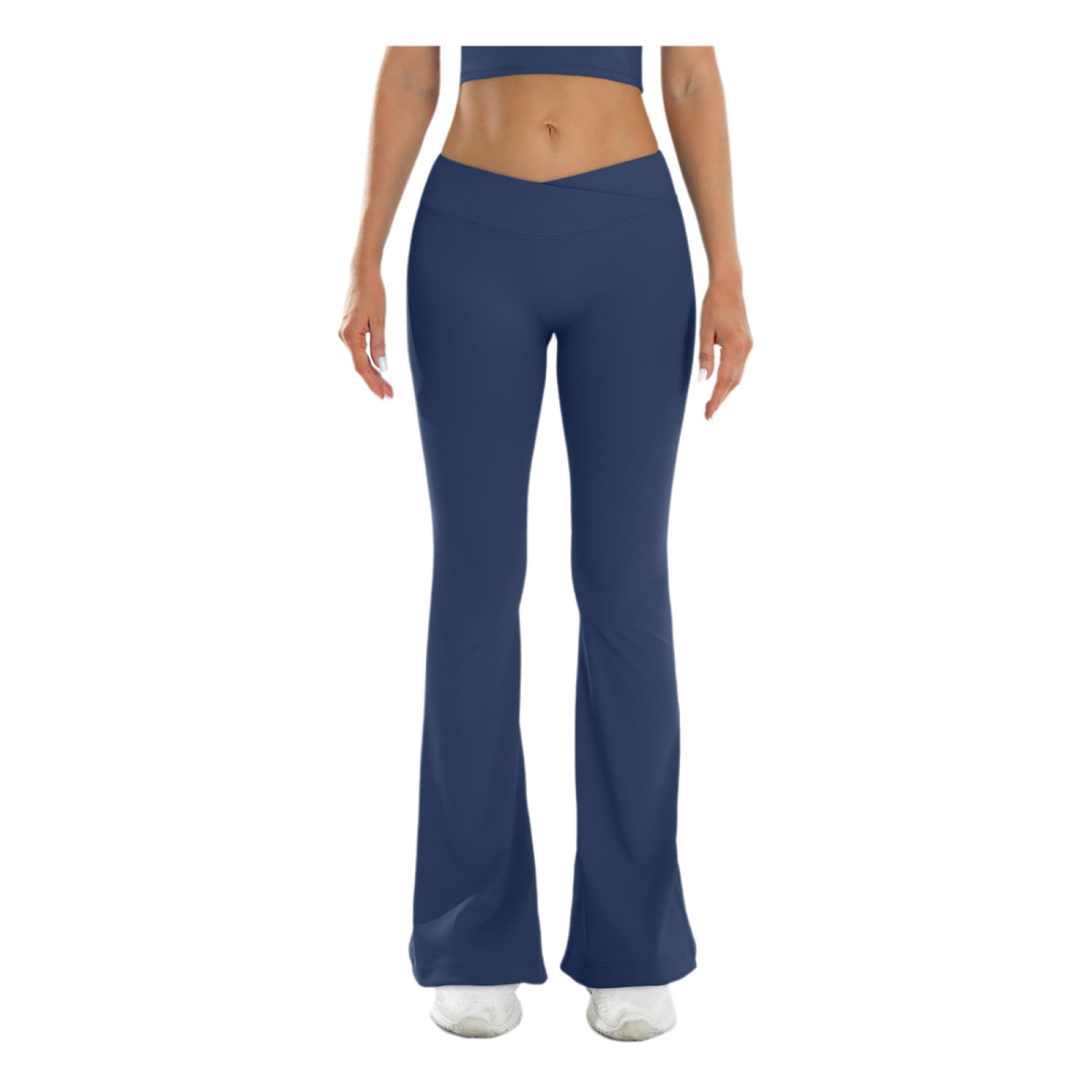 Bootcut Jazzpants damskie spodnie do jogi, podnoszące biodra, w kolorze skóry, skrzyżowane spodnie do jogi z wysoką talią, wąskie, szybkoschnące, swobodne spodnie sportowe z szerokimi nogawkami