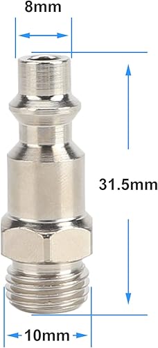 Miniatura 3 de Hynade Accesorios de manguera de aire, enchufe macho NPT de 1/4 de pulgada, enchufe de acoplador de aire industrial, accesorios de aire, enchufes