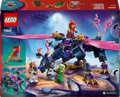 NINJAGO Rontu, il Drago Maestro - Figura di Drago Giocattolo Snodabile - Include le Minifigure di Lloyd, Sora e Wyldfyre, una Spada Rivelatrice e Accessori - Regalo per Bambini da 7 Anni - 71842 - Lego - Immagine 10