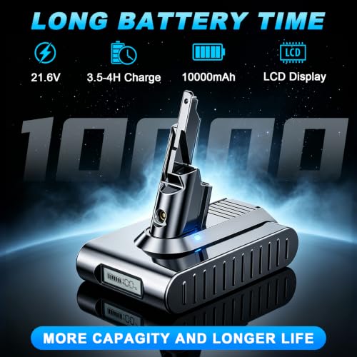 Image of Bonacell Upgarded 21.6V 10Ah Li-ion Replacement for Dyson V7 Battery Compatible with SV11 V7 Animal /Motorhead /Trigger, Absolute Handheld Vacuum Cleaners 229687 225403 Cordless Vacuum