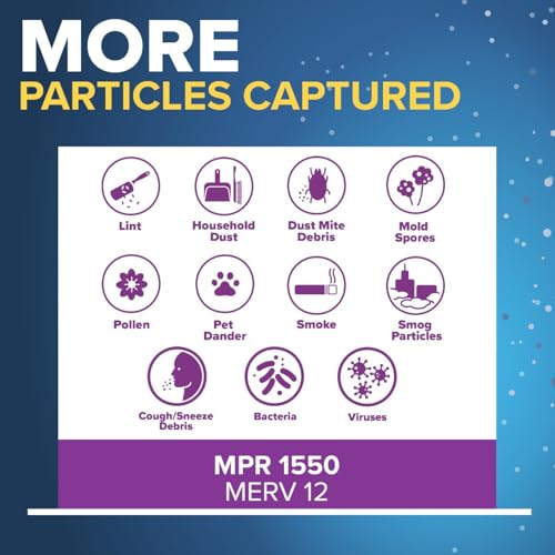 Image of Filtrete 16x25x4 Refillable Air Filter replacement, MPR 1550, MERV 12, Allergen Bacteria & Virus, 2 Pack, use with reusable air filter frame of Filtrete Refillable Air Filter Kit, for HVAC, Furnace