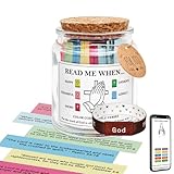 QEEBWW Bible Verse Jar & NFC Bracelet，Read Me When Bible Verses Jar For Daily Encouragement, Inspirational Prayer & Reflection, Christian Gifts For Women and Men, Religious Graduation Gifts For Her