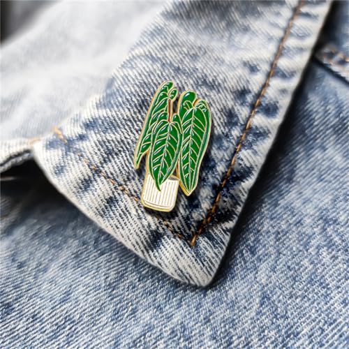 Cartoon Potted Plant Brooch Set Cartoon Plant Flower Alloy Enamel Pin Cute Badge Lapel Pin Metal Badge Rustic Greenery Leaf Brooch Plant Pins Clothes Bags Backpacks Party Decoration Christmas Gifts4