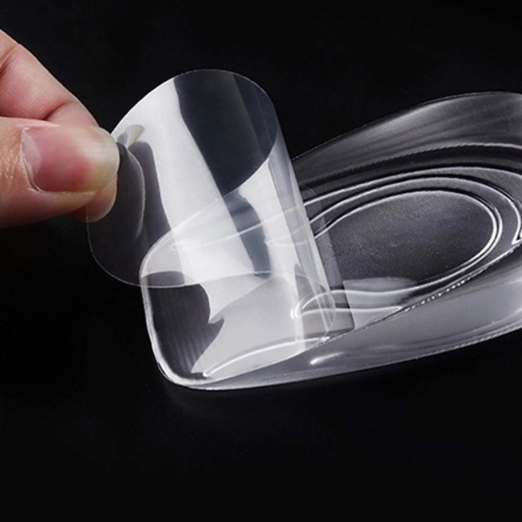 Soletta Interna rialzante, Massaggio Ortopedico, Cura del Piede, Soletta in Gel Invisibile rialzante, Plantare Donna, Supporto Scarpa(1cm)