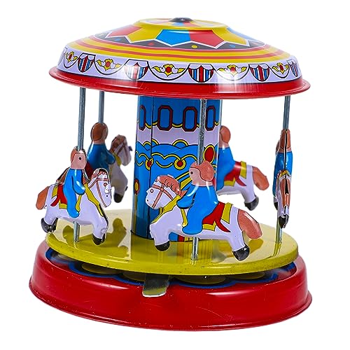 ヴィンテージ　アメリカ　鉄馬　メリーゴーランド　遊具 Amazon.co.jp: EXCEART ヴィンテージスタイルの鉄製ゼンマイ仕掛け
