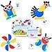 Tangram Madera Montessori Puzzle de Madera Rompecabezas de Patrones para Juegos de clasificación y apilamiento, Juguetes educativos Regalos para niños pequeños Niños Niñas (Blanco)