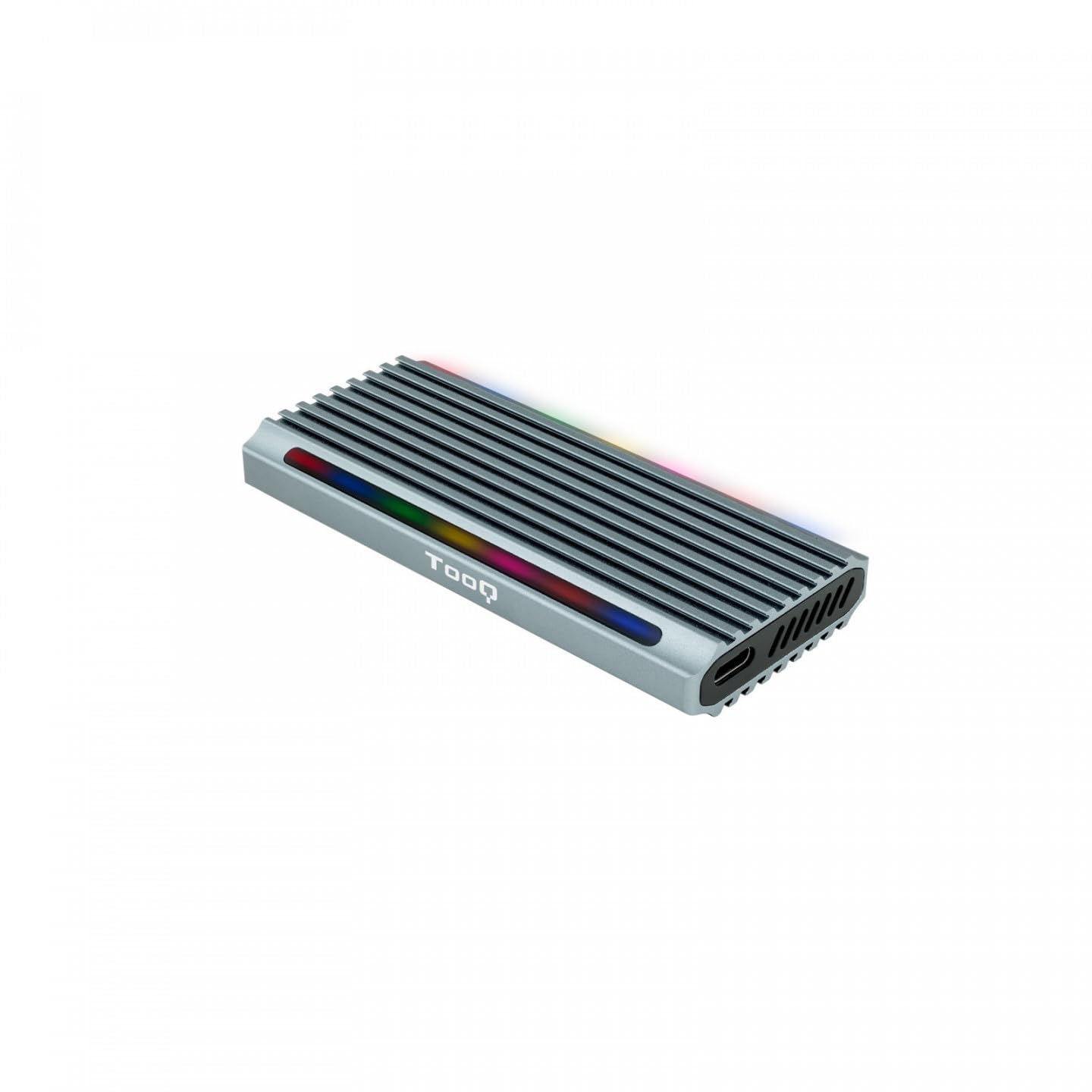 TOOQ TQE-2221G obudowa do dysku SSD M.2, NGFF/NVMe "Shinobi", złącze USB-A (USB 3.1 Gen2 10 Gb/s), RGB, kolor szary