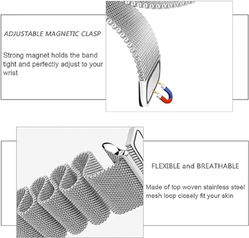 Image of 22 MM Strap, Compatible with Galaxy Watch 3 45mm /Sam-sung Galaxy Watch 46mm /Gear S3 Frontier /Classic Band, 22mm Stainless Steel, Metal Strap for Galaxy Watch 46mm Smartwatch