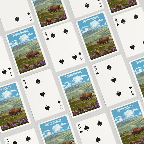 Baraja Póker South Dakota, 52 cartas tamaño póker miniatura 4