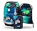 Baagl Schulranzen Jungen Set 3 Teilig (Airy Plus Schultasche für 1. Klasse, Mäppchen, Turnbeutel), Grundschule Ranzen, Ergonomischer Schulrucksack Vorschule - 25 l (Chill)