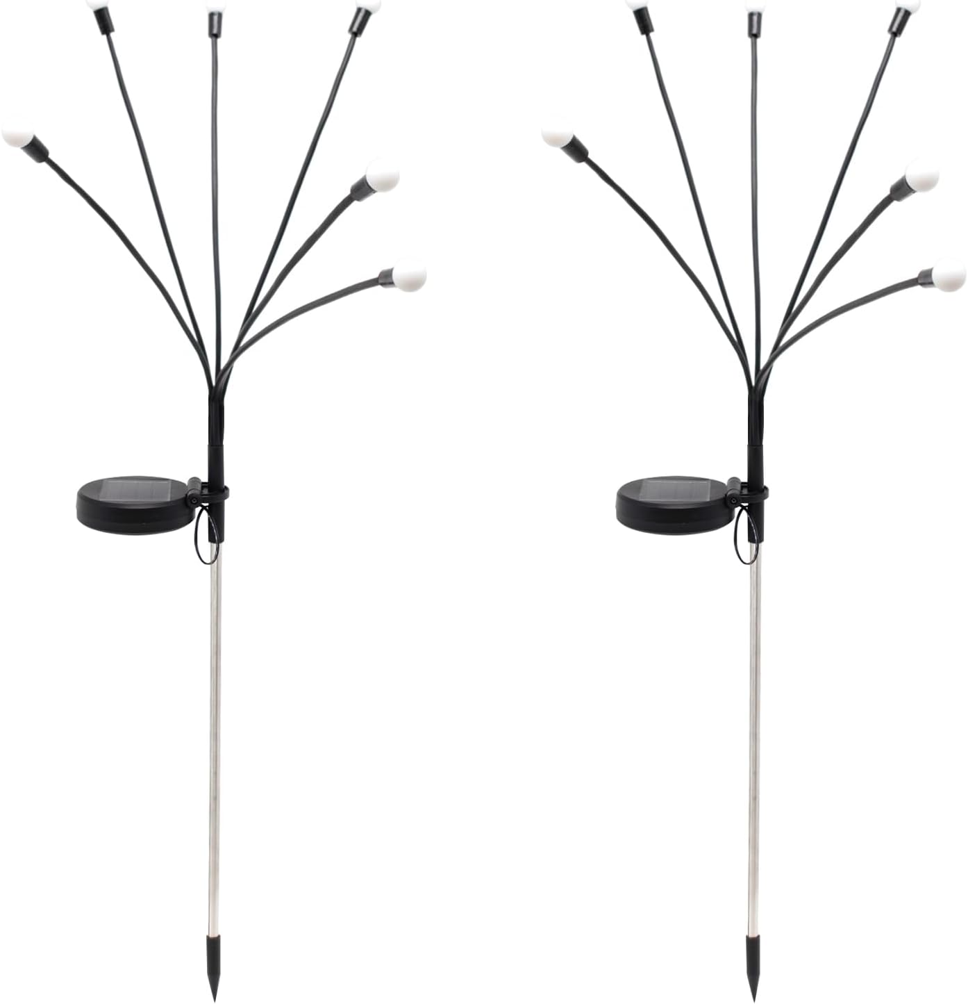 briteman2 Pack Solar Garden Outdoor Firefly Lights,Starburst Swaying Solar Firefly Lights Garden Lights for Path Landscape Outdoor Decorative Lights