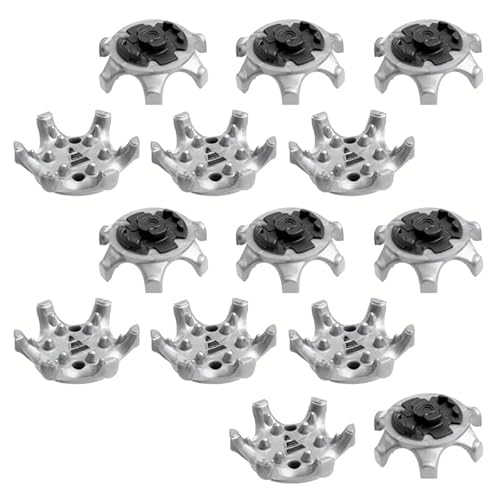 ゴルフシューズ ソフトスパイク鋲 ゴルフスパイク シューズ靴鋲 クリート 交換用スパイク鋲 衝撃吸収 滑り止め 固定 付け替え 簡単脱着 トレーニングエイズ スポーツ靴 クリケットにも適用可能 14個入り ブラック