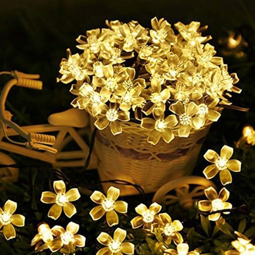 Image of Lexton 2 Meter 16 LED Silicon Flower Fairy String Festival Lights Indoor Outdoor Home Decoration Series for Diwali, Christmas, Wedding, Party, Home - (Warm White Pack of 1)