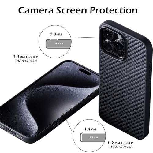 Coque fibre de carbone iPhone 16 Pro Max ultra mince noire - 5