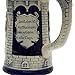Collectible German Castle Festive Engraved Cobalt Blue Beer Stein