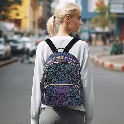 Image of ALAZA Art mandala Boho Ethnic Bohemian Mini Backpack Purse for Women Travel Bag Fashion Daypack Back Pack Shoulder Bag