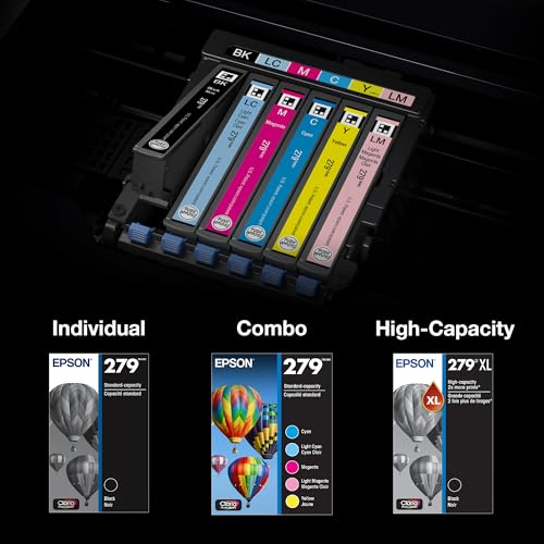 Image of Epson 279 Claria Photo HD Ink Standard Capacity 5 Color Cartridge Combo Pack (T279920-S) Works with Expression Photo XP-980
