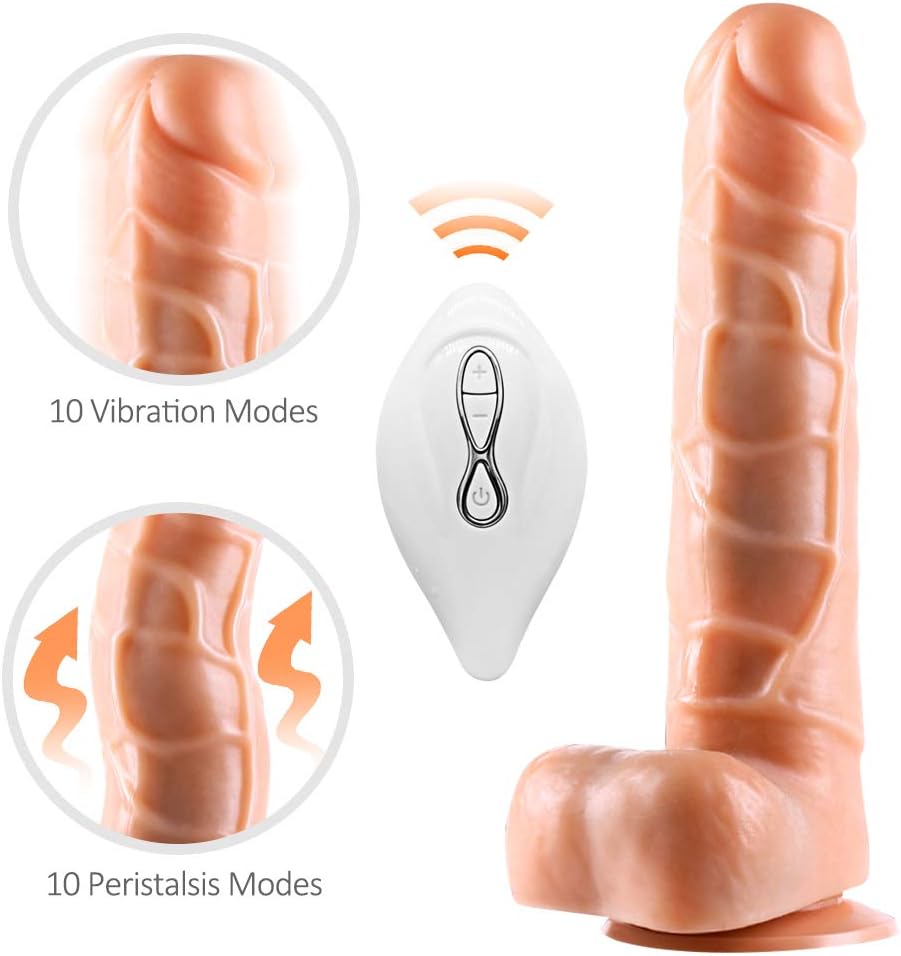 Novelty Vibrant Rubber Toys 12 Kinds of Rocking Vibrating Modes Big Suction Cup Medical Silicone Wand Masager for Women Prime Gifts
