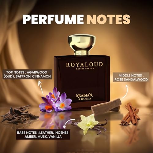 Image of Arabian Aroma Royal Oud Perfume for Men, Sophistication and Elegance bold, lasting Impression For a MATURE MAN, Eau De Perfume.