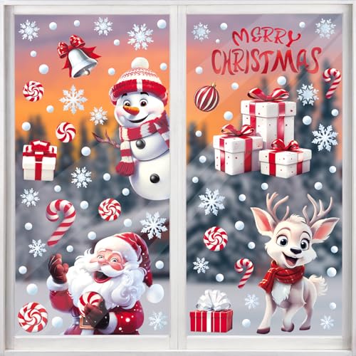 DERAYEE Fensterbilder Weihnachten,Christmas Window...