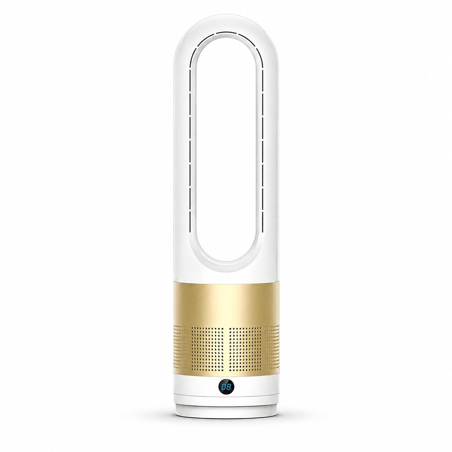 DUMIPME Slim Bladeless Cooling Tower Fan, Compact Standing Fan Gold