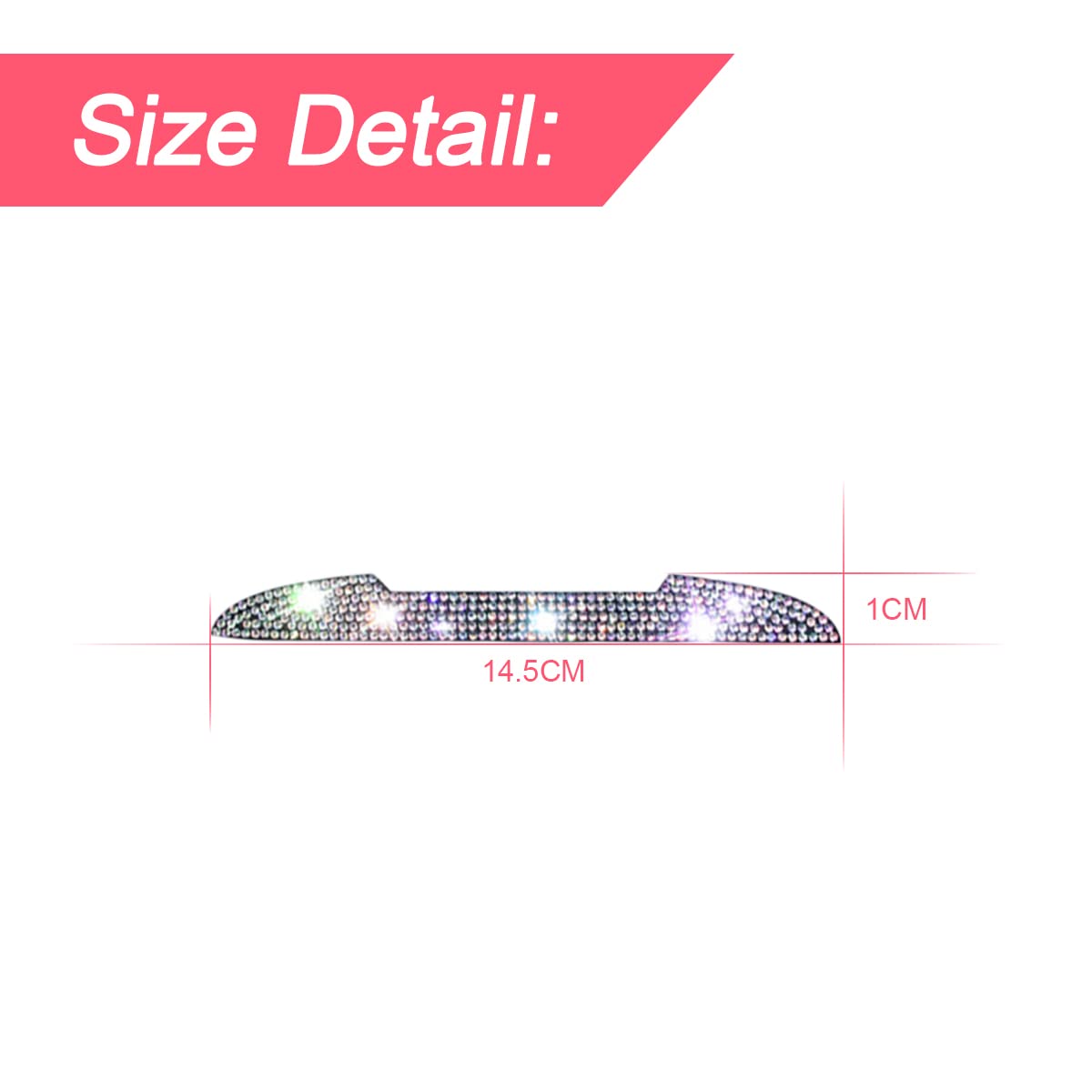 4 Specchietti Retrovisore Strass Protector - Adesivi Antigraffio Per Bordi Portiere Auto, Universali