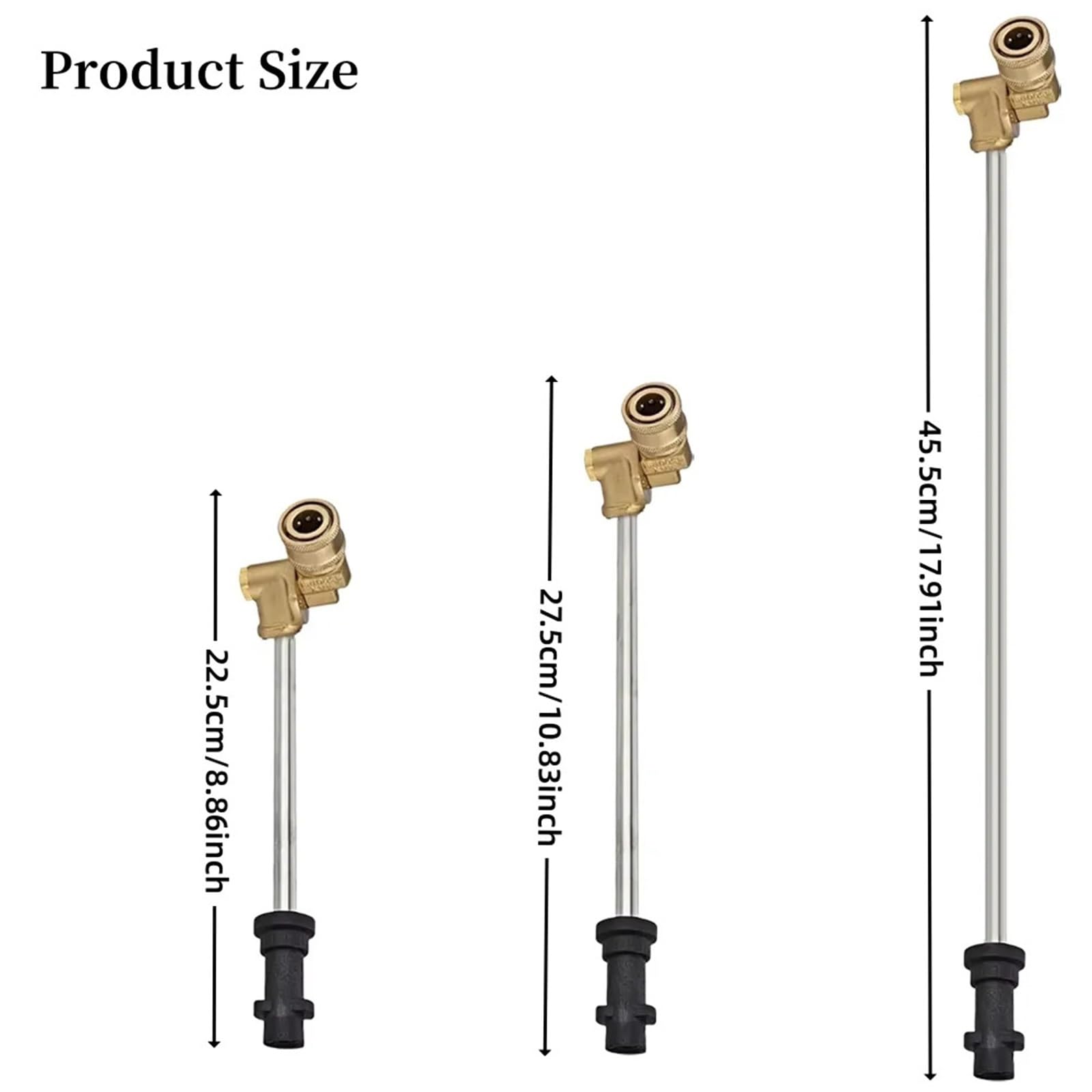 Varilla de extensión Lavado a Alta presión for K2/K3/K4/K5/K7: acoplador Giratorio 180° y boquillas Incluidas Adecuado para Jardines y azoteas(43.5cm++Five-Color nozzles)