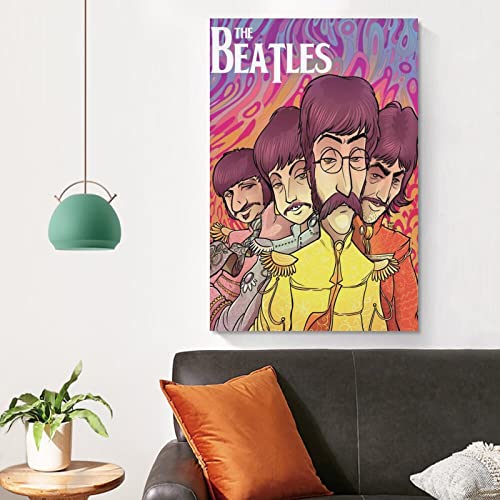 Poster de bande britannique The Beatles à suspendre – Décoration murale rétro – 30 x 45 cm - Les Beatles, Paul McCartney, John Lennon, RIngo Starr, George Harrison Poster de bande britannique The Beatles à suspendre - Décoration murale rétro - 30 x 45 cm – Image 5