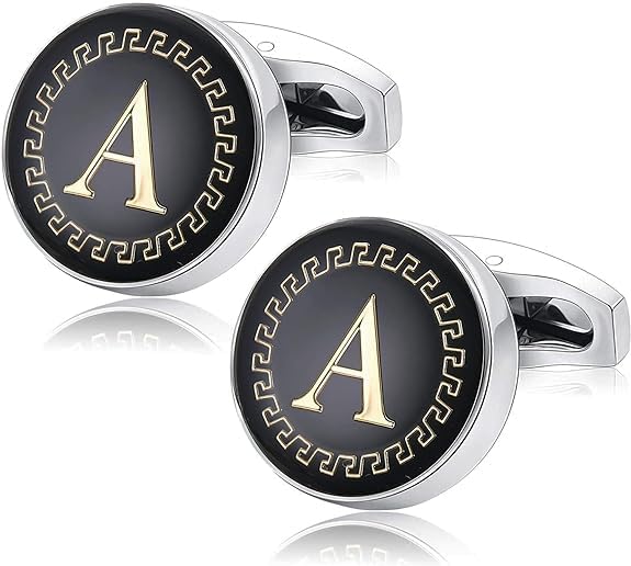 AMAAL Cufflinks for Men Boys Cuff links Formal Stainless Steel Cufflink For Men Alphabet Letters A Birthday Gift Anniversary Husband Cuff Links Cufflinks Set Mens Boys Man Boy Valentine Gifts -A05 (B0CSKG2JQT) Amazon Price History, Amazon Price Tracker