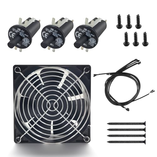 Replacement Fan and Hopper Door Switch Kit for Masterbuilt Gravity Series 560/800/1050 XL Digital Charcoal Grills & Smokers Includes 1 Fan Kit 3 Hopper Lid/Door Switches & 1 Electric Wire Kit