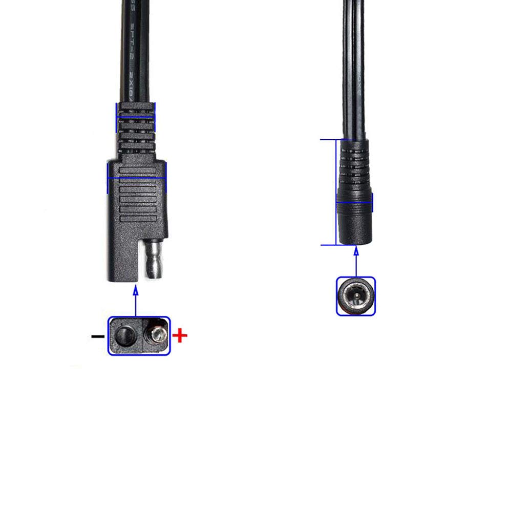 JJDD Cavo Adattatore SAE Per Generatore Solare – 10 AWG, 30cm, Connettori Anderson, Inversione Di Polarità Inclusa