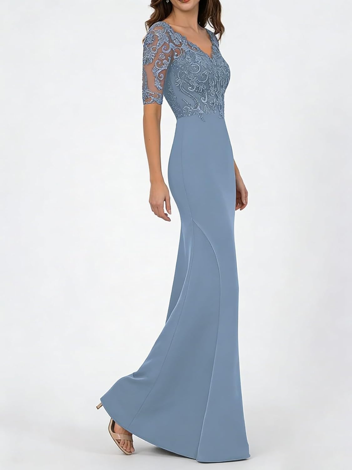 Mother of The Bride Dresses - Long Formal Evening Gowns Appliques Wedding Guest Dress - Image 5